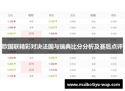 欧国联精彩对决法国与瑞典比分分析及赛后点评