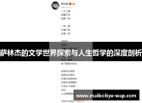 萨林杰的文学世界探索与人生哲学的深度剖析